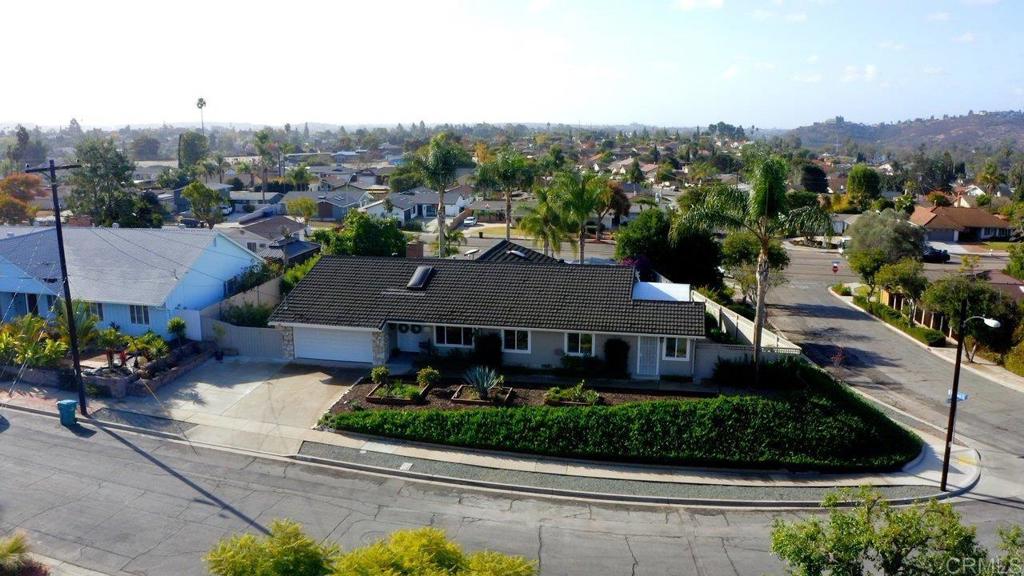 an aerial view of multiple house