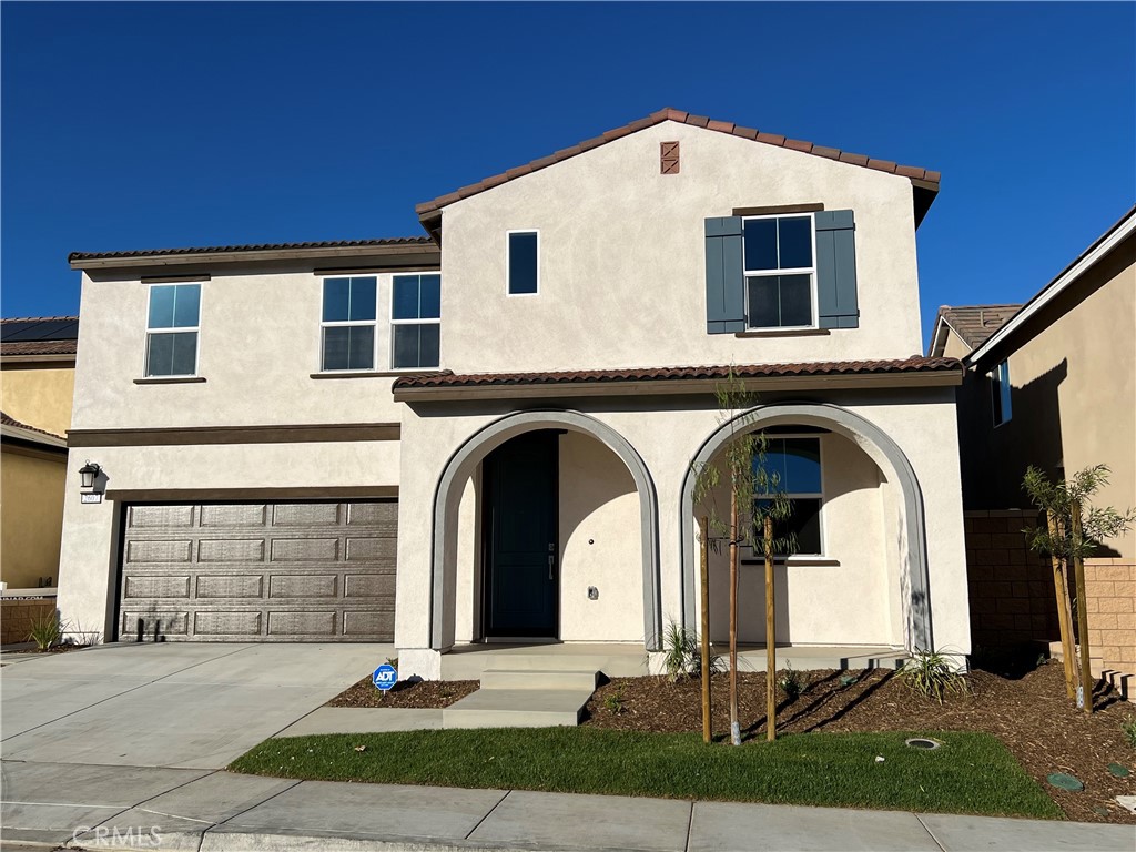 a front view of a house