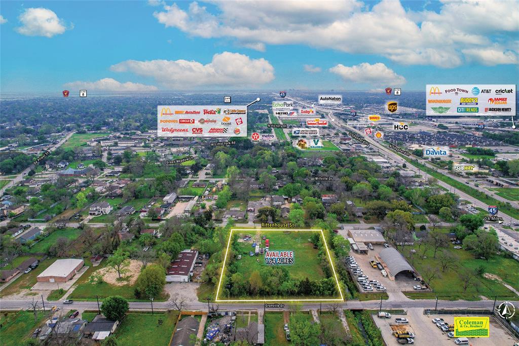 an aerial view of a city