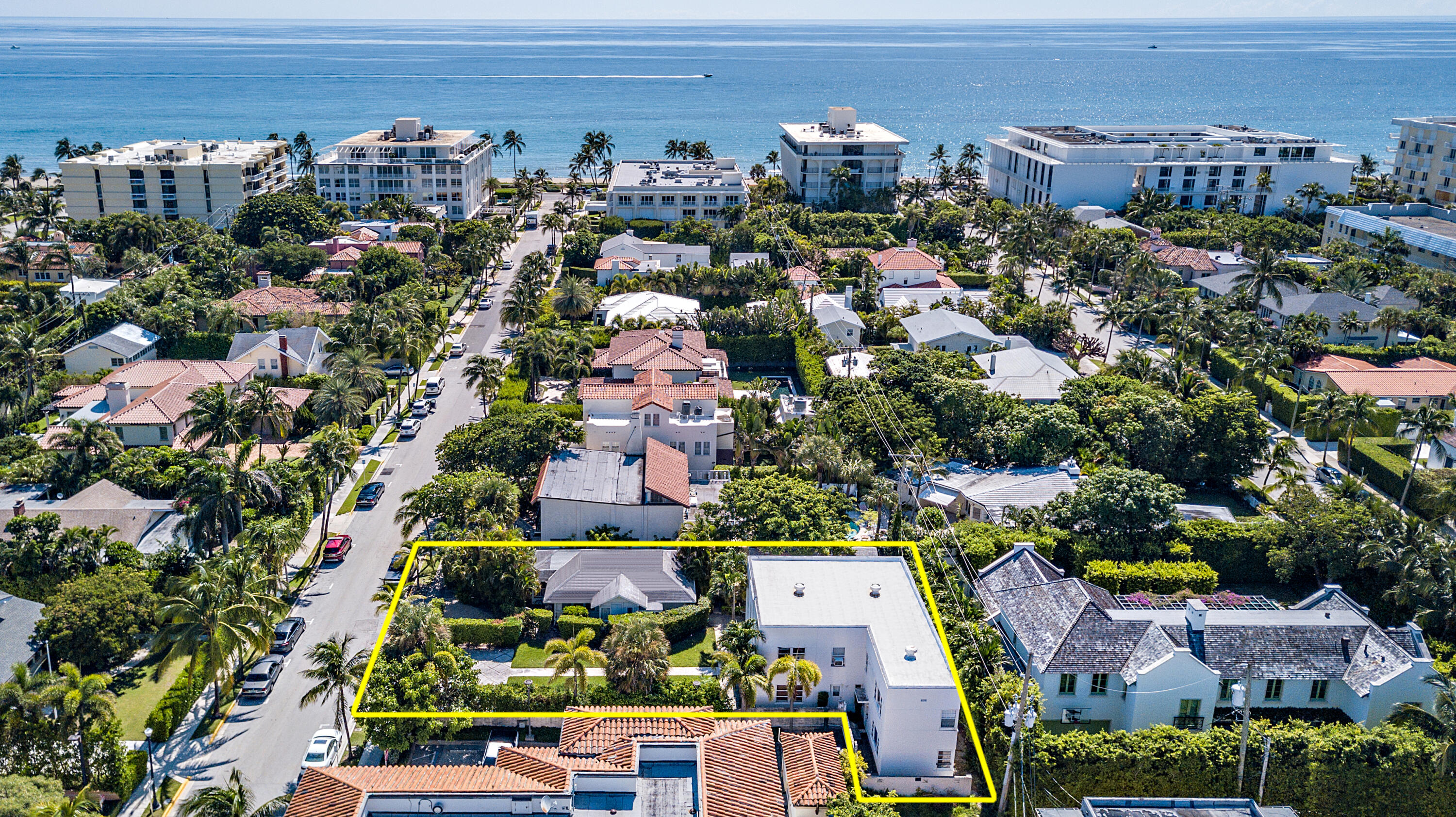 an aerial view of multiple house