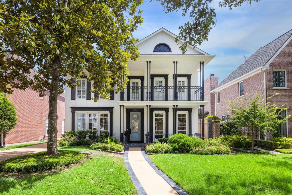 Beautiful styled home on a prime street in the 3700 quadrant in the City of West University Place. Wonderfully-designed and timeless wrought iron double porches The exterior elevation highlights the long driveway leading to a privacy gate ideal for children and pets. The mature magnolia tree offers refreshing shade in the front yard, enhancing the already gorgeous curb appeal. Beyond is the garage apartment & 2-car garage. Welcome to 3779 Tangley Road.