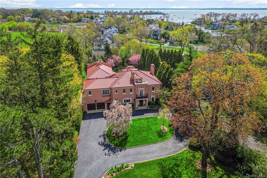 an aerial view of a house with garden space and outdoor space