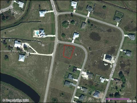 an aerial view of a residential houses