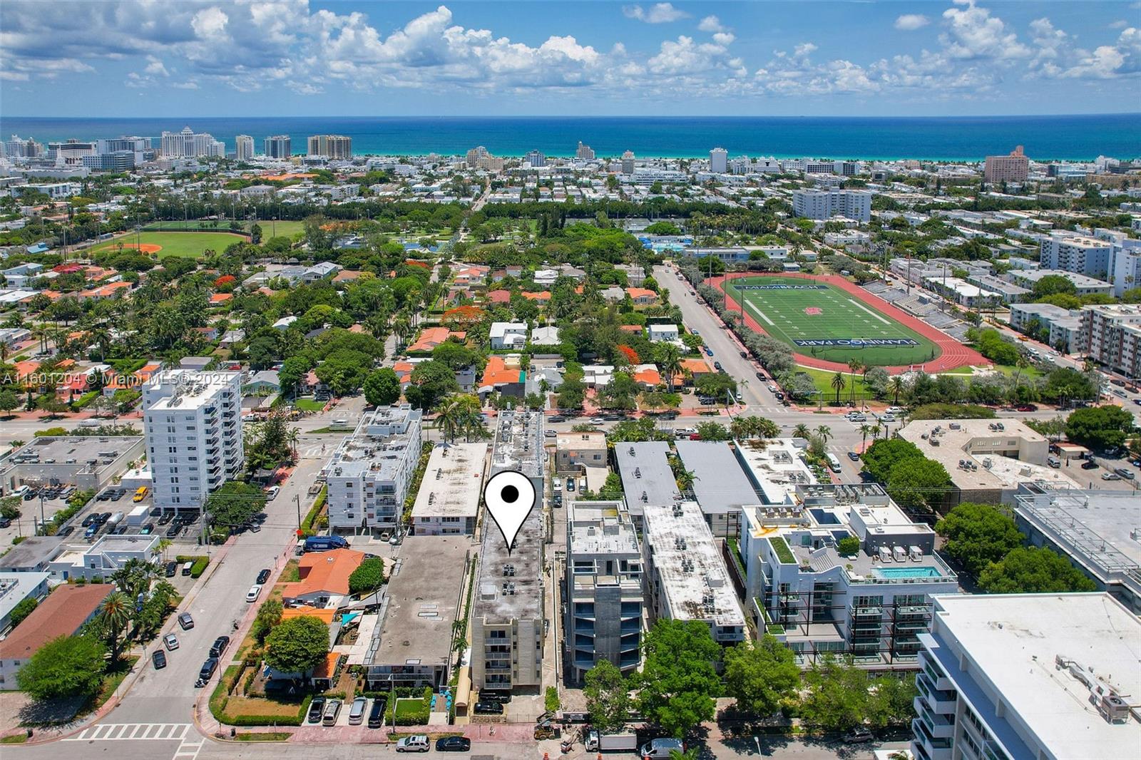 an aerial view of city