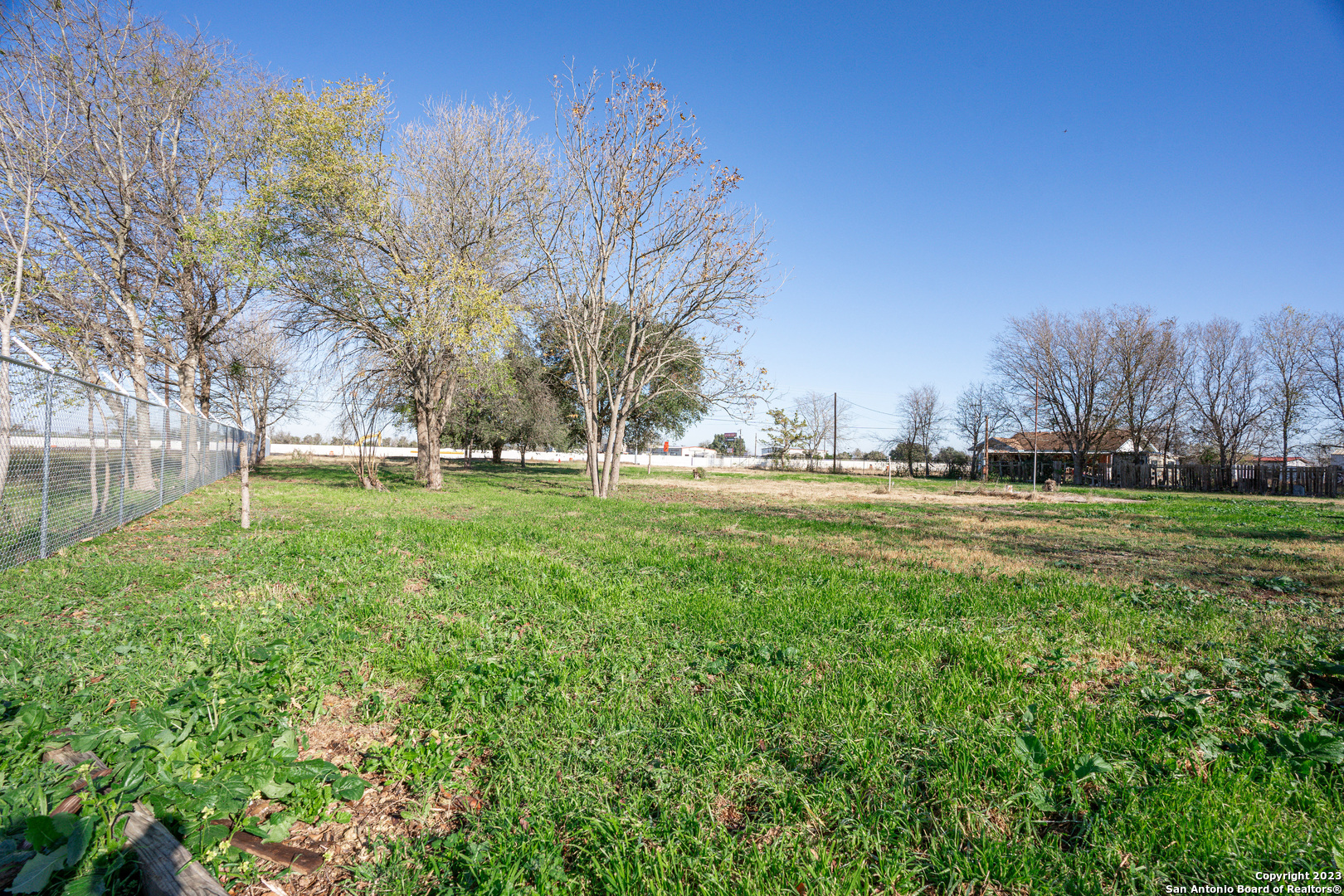 a view of a green field