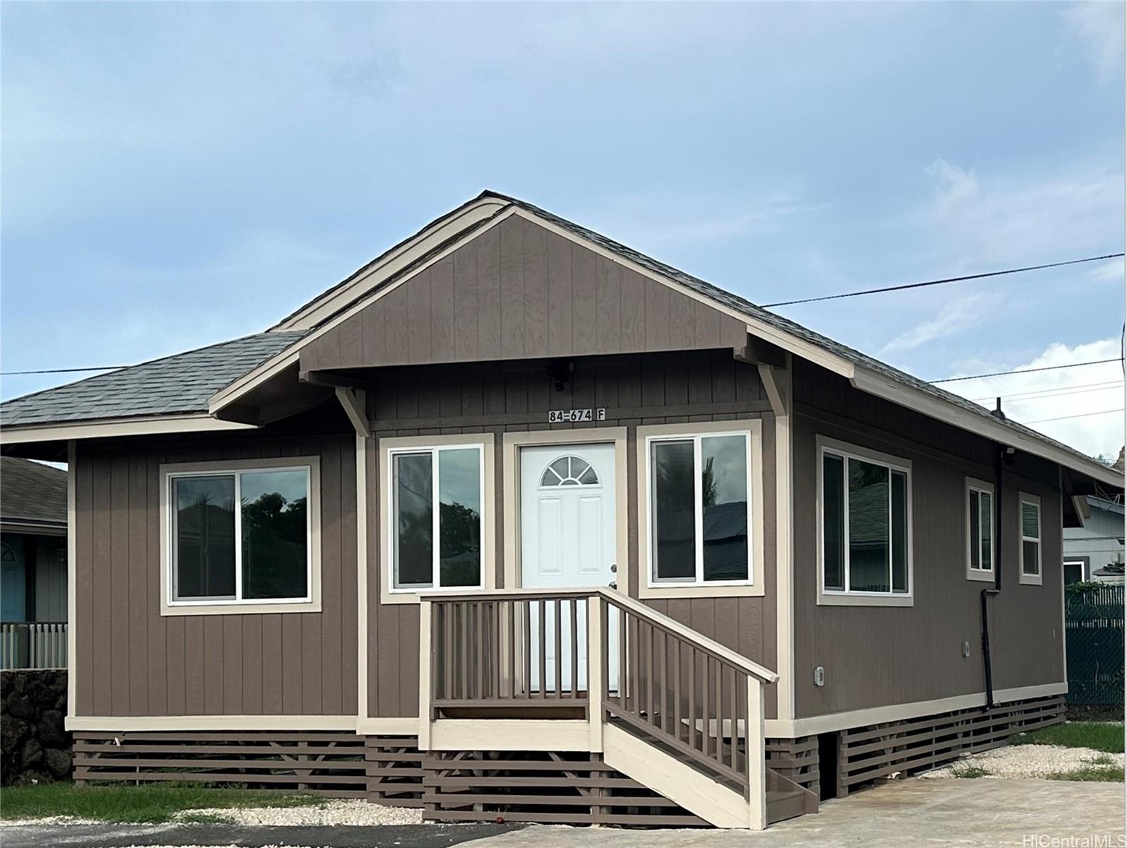 a front view of a house