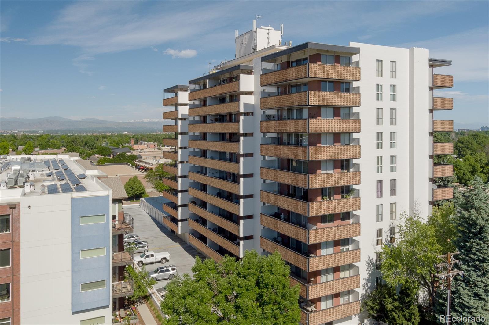 a front view of a building