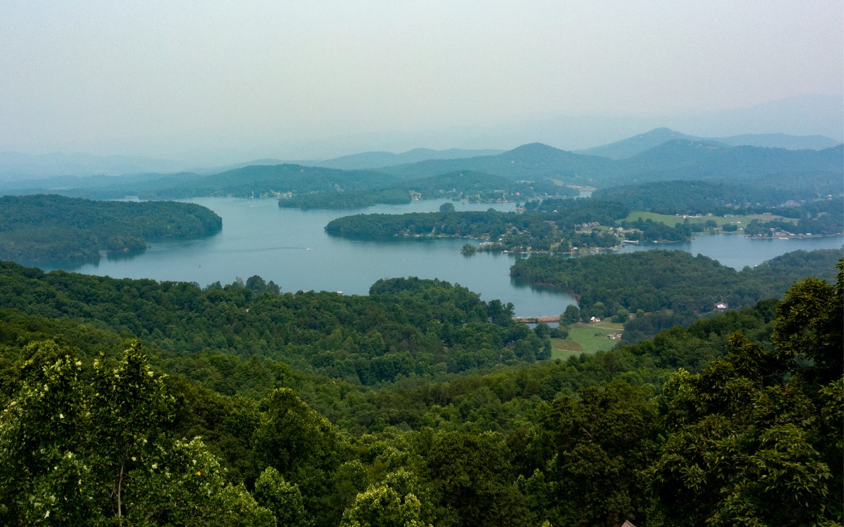 a view of lake with mountain