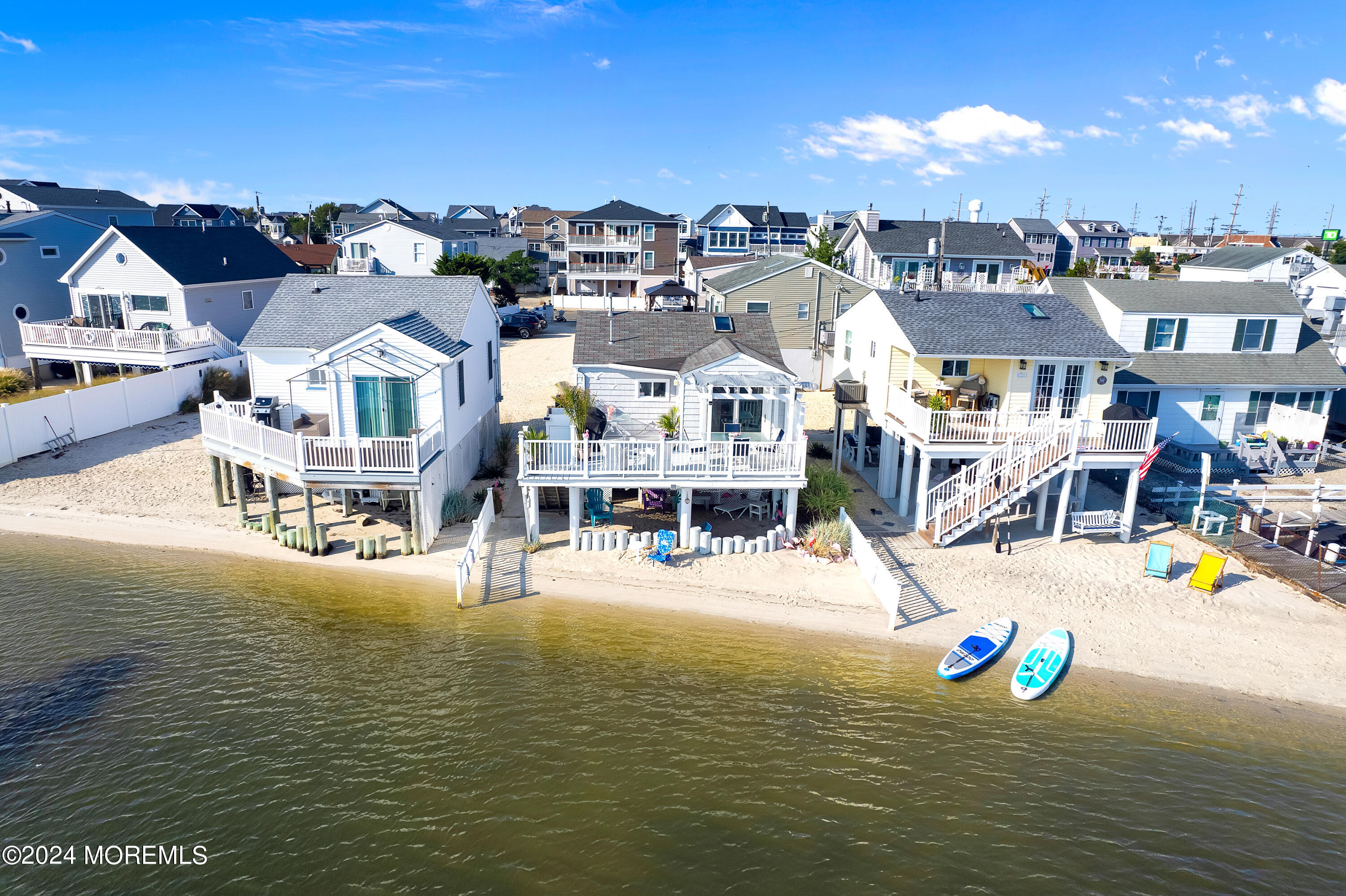 a view of a building with an ocean view