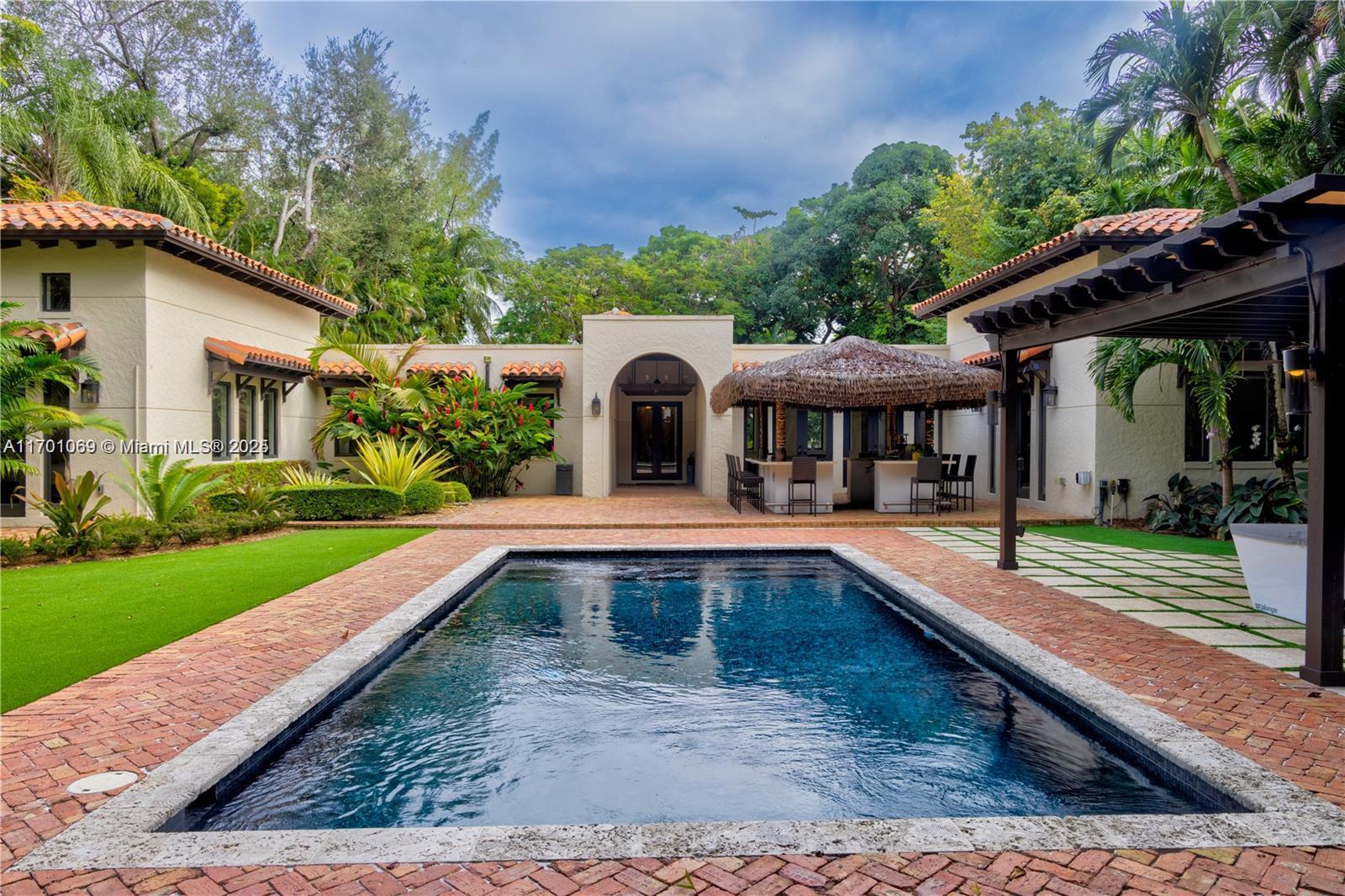 a view of a house with pool