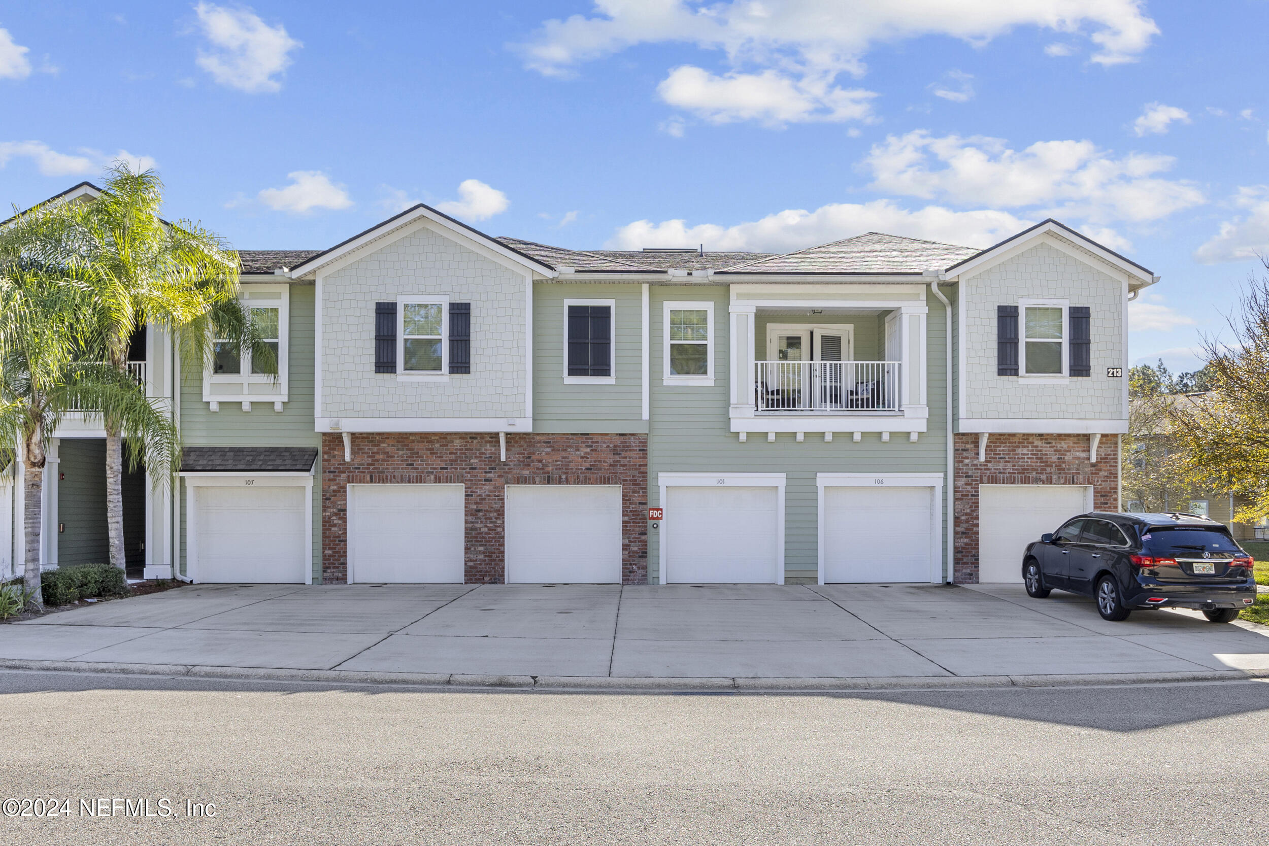 front view with garage