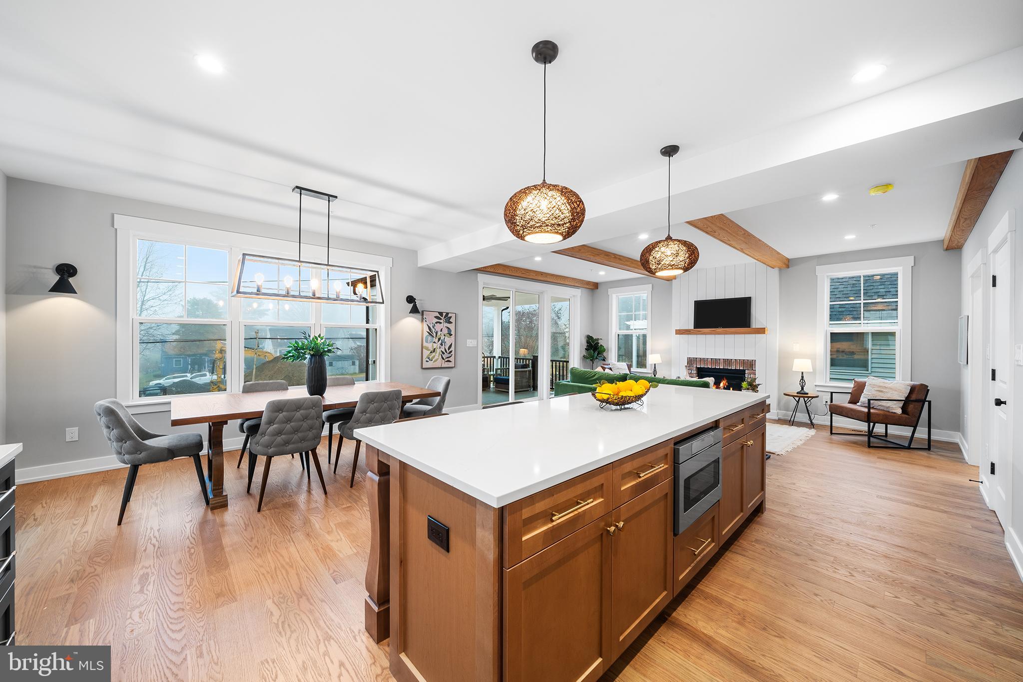 a kitchen with lots of counter space