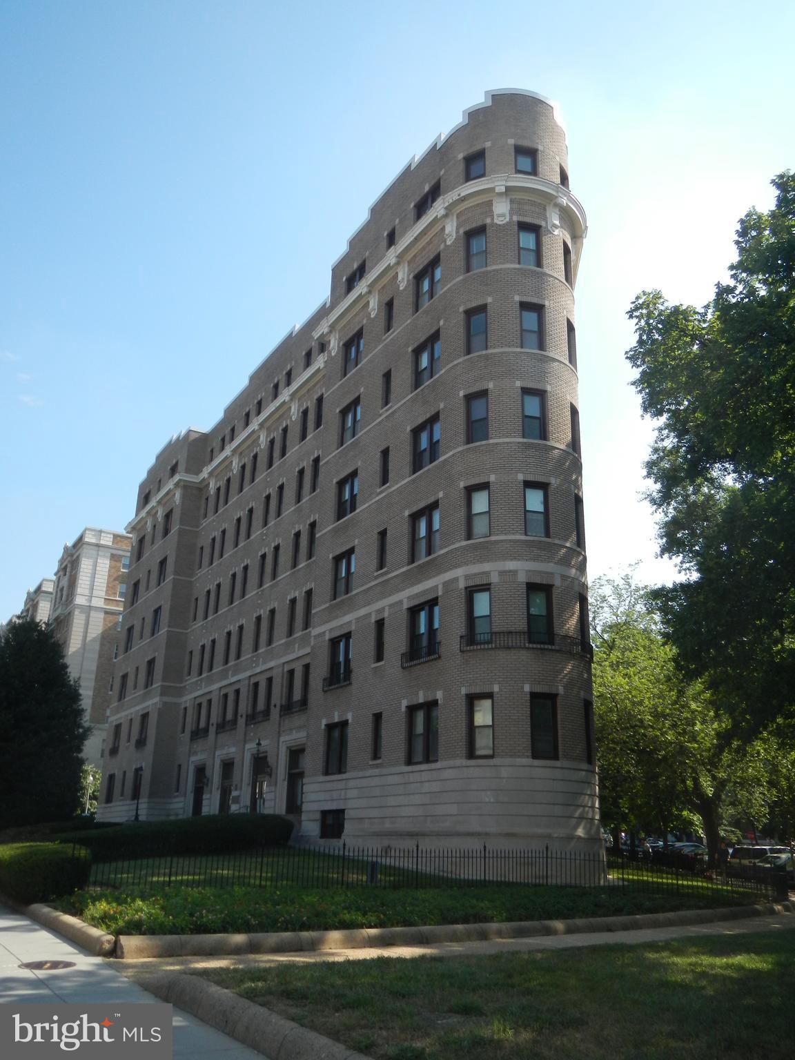 a front view of a building