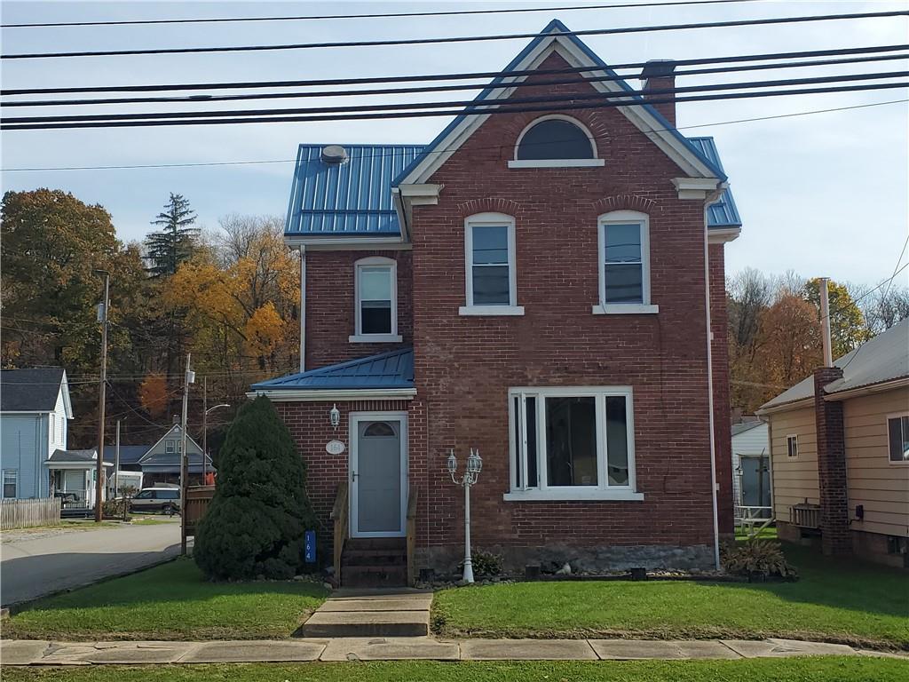 a front view of a house