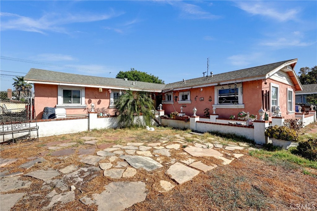 a view of a house with a patio