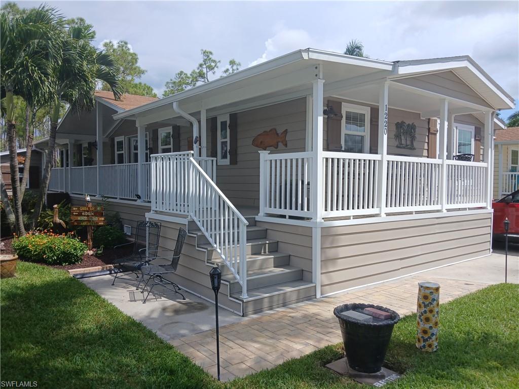 View of front of home with a porch