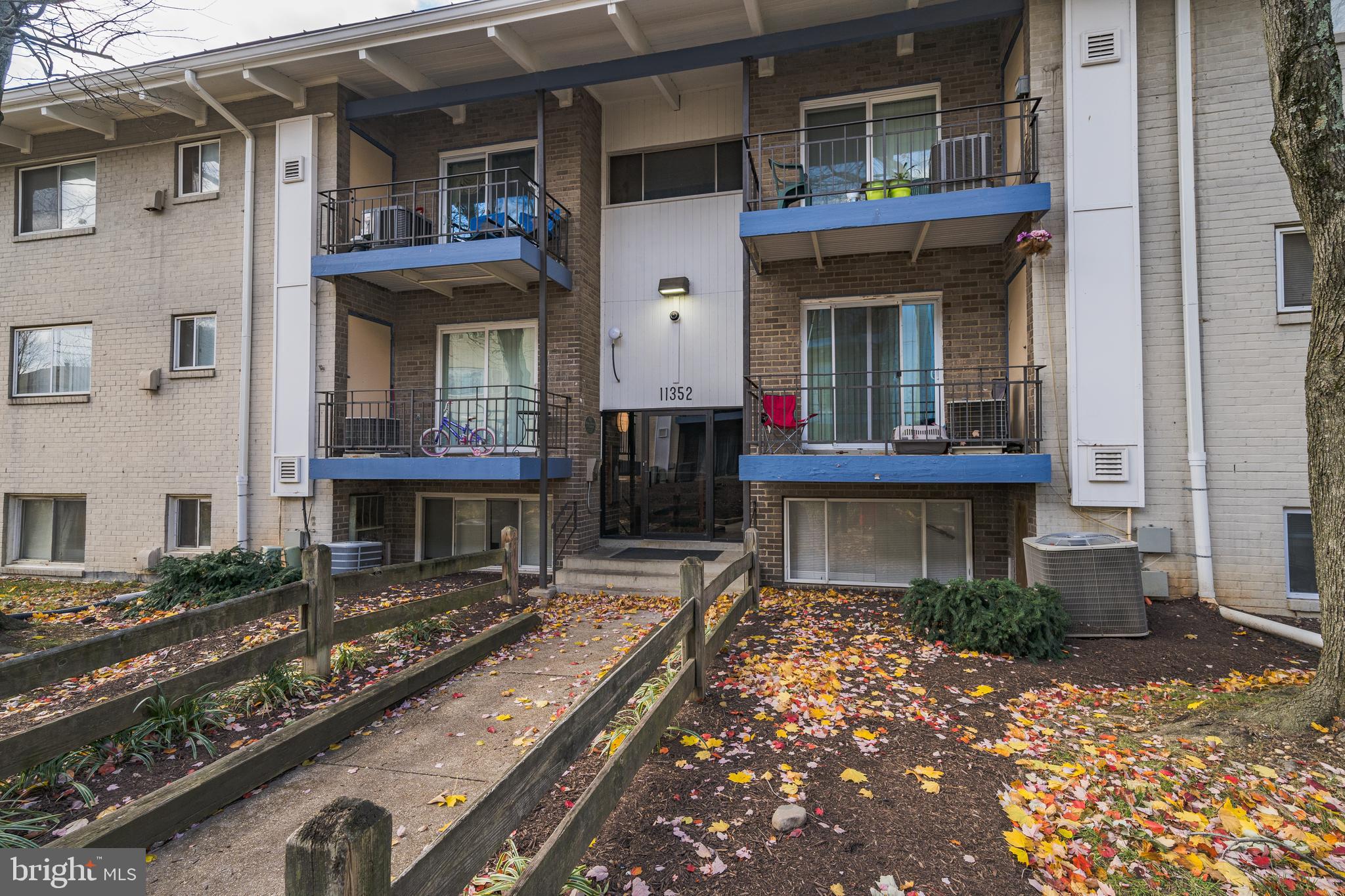 a front view of a building with street