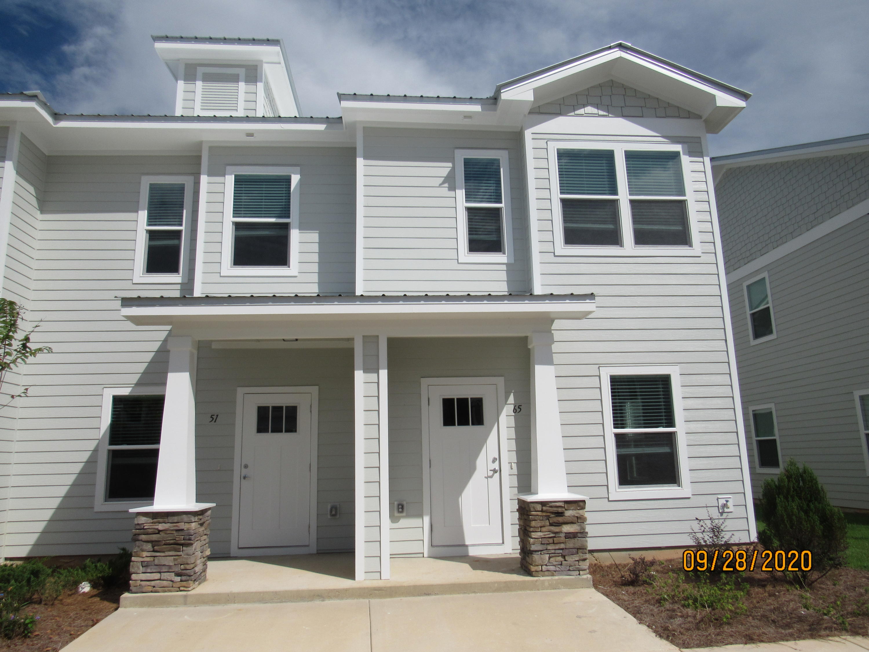 a front view of a house