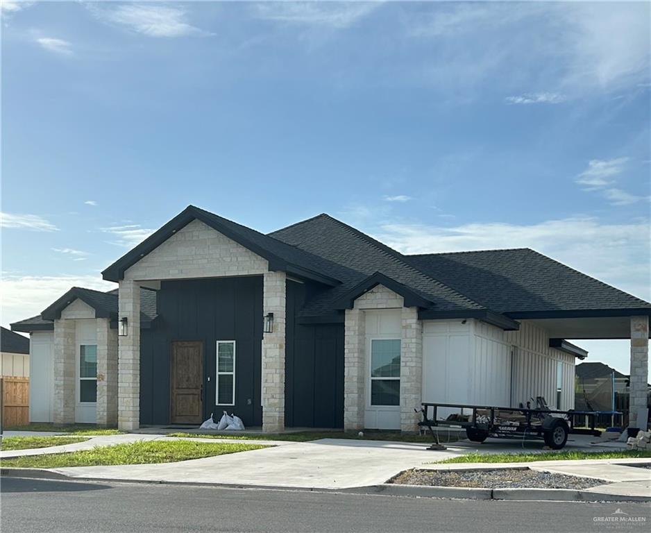 a view of a building and a yard