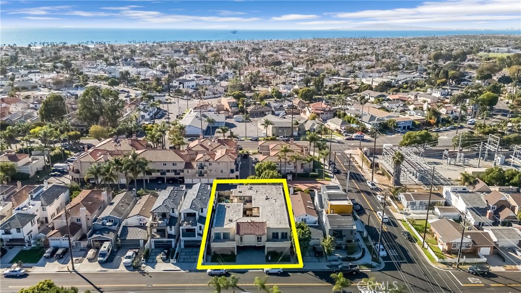 an aerial view of multiple house