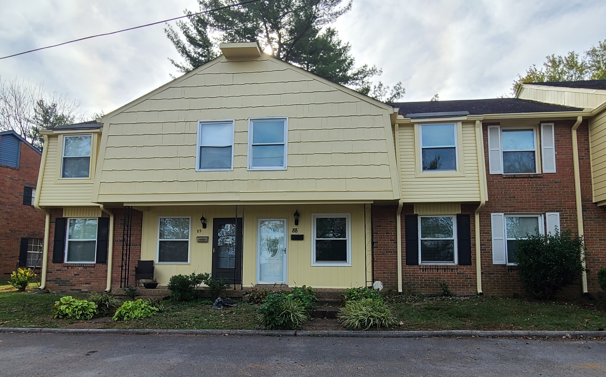 a front view of a house