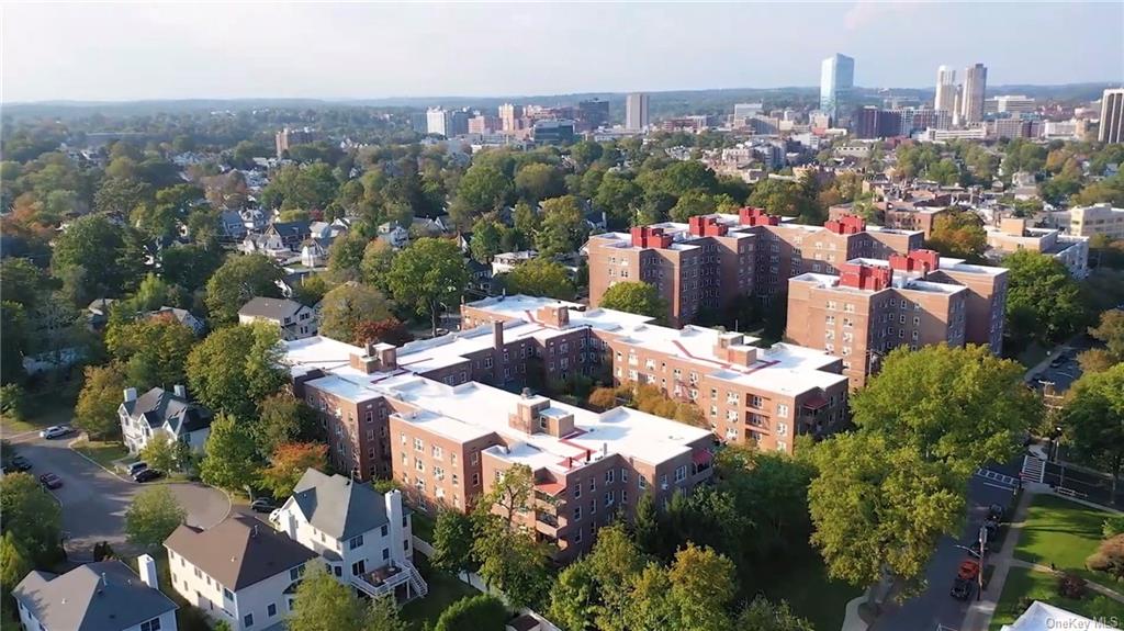 an aerial view of multiple house