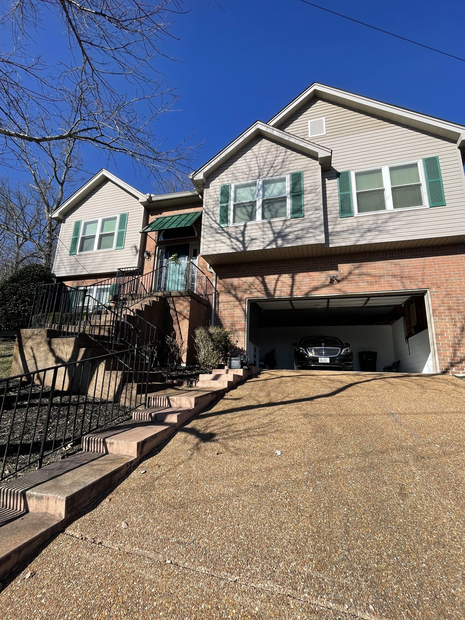 a front view of a house