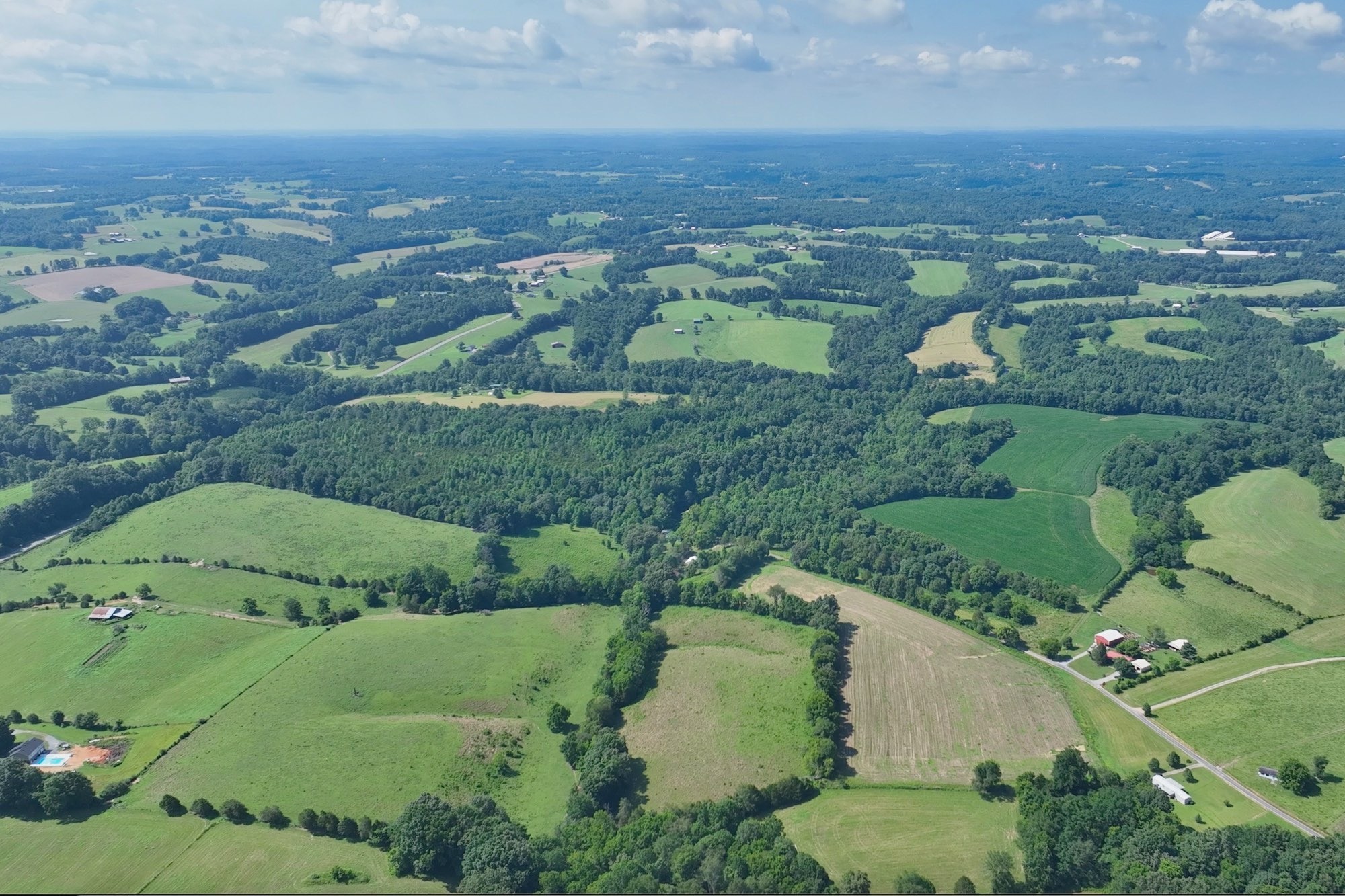 an aerial view of multiple house