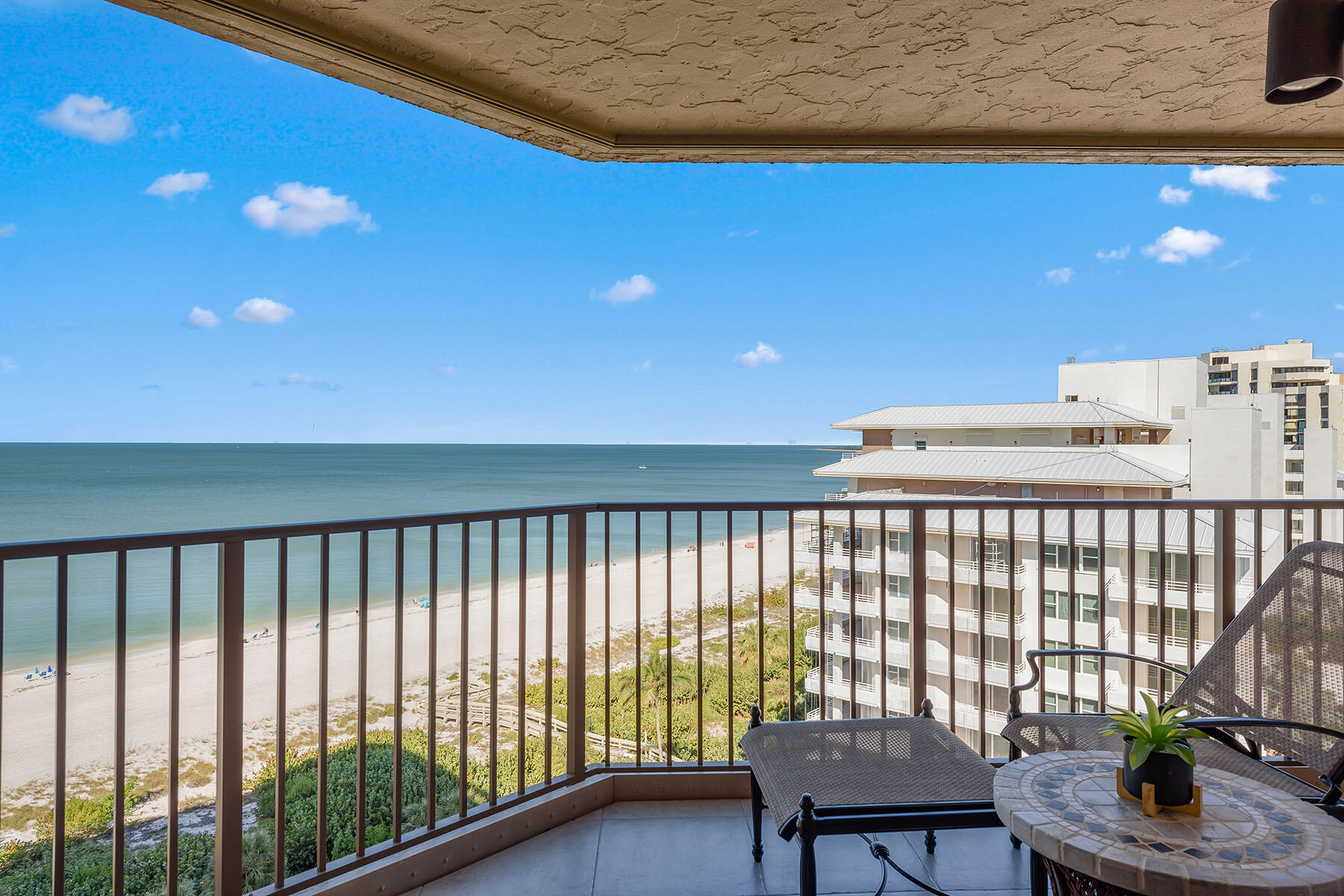 a view of a balcony