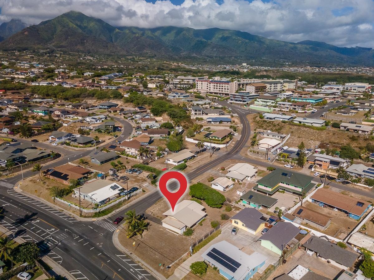 an aerial view of a city