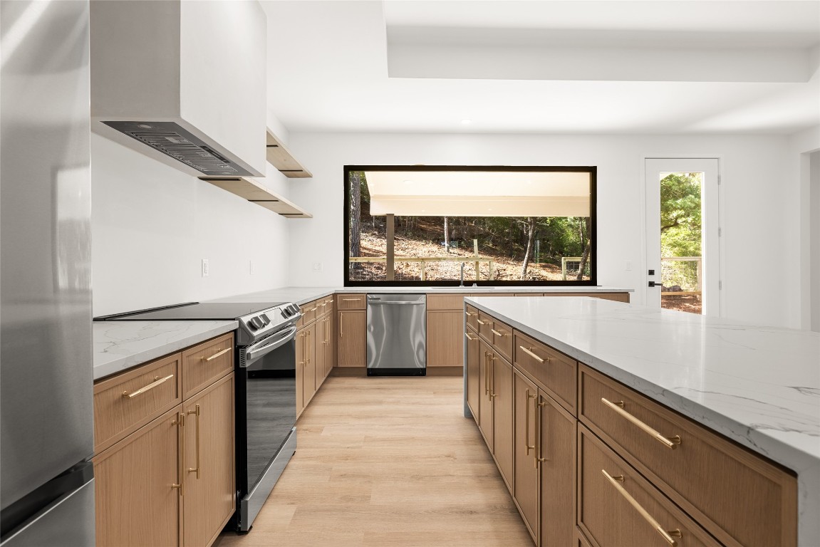 Custom Cabinetry with a Picture Window