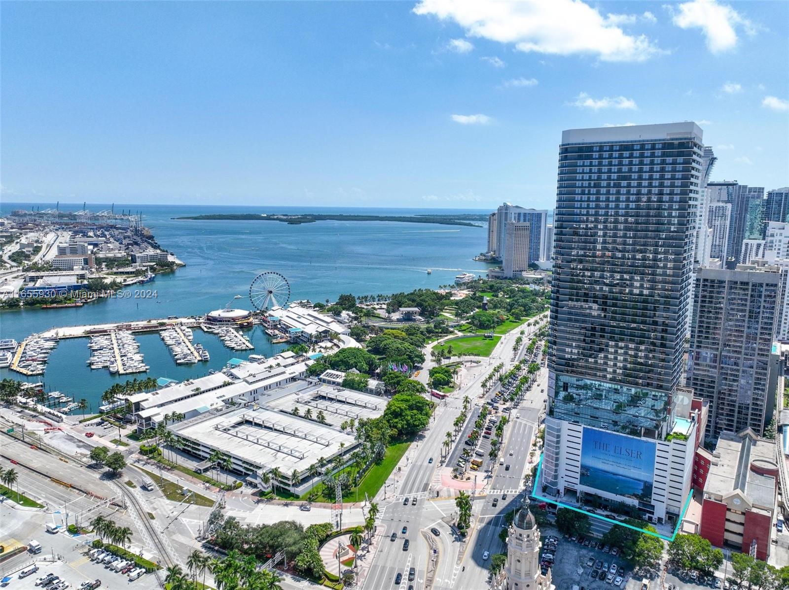 a city view with tall buildings