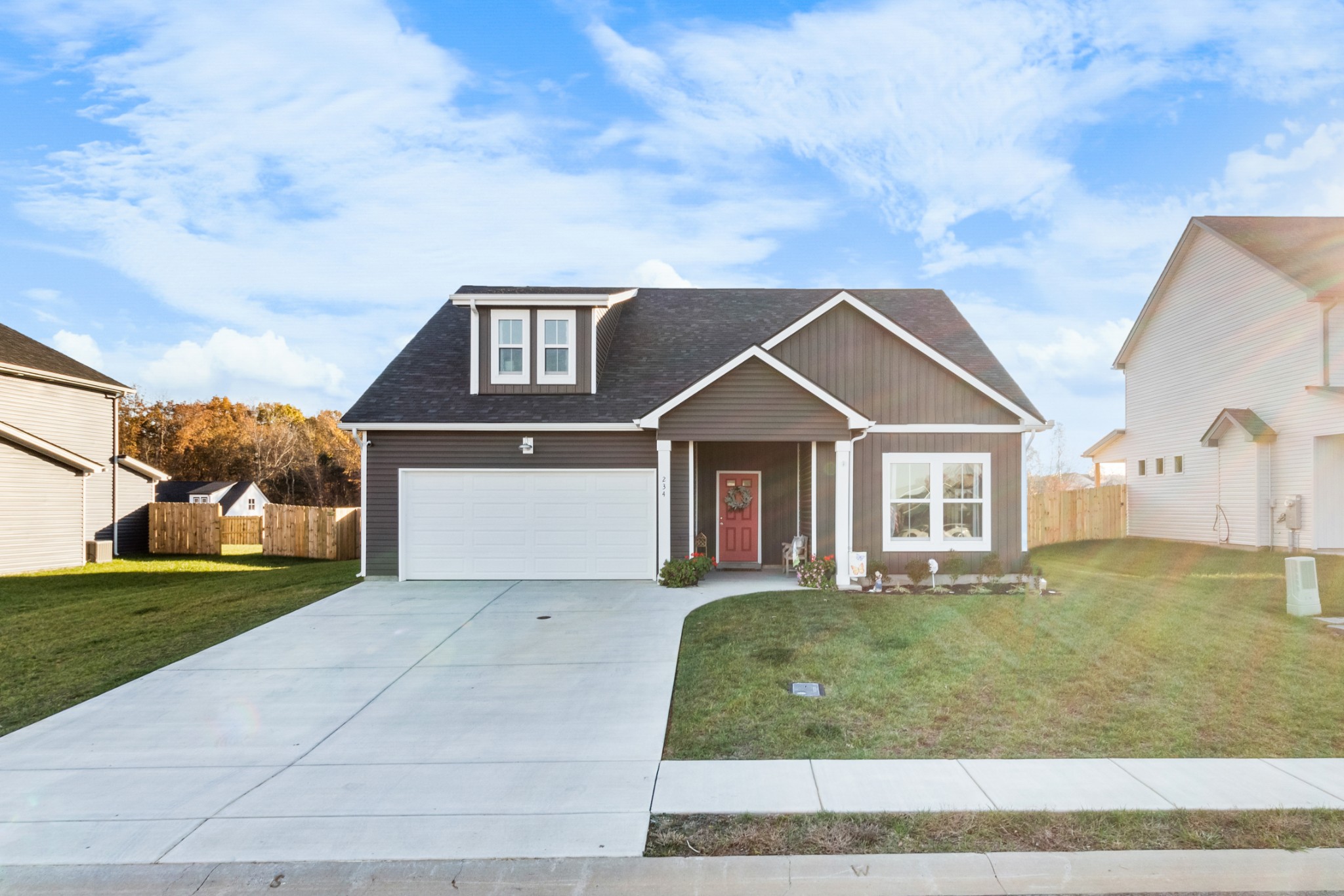 front view of house with a yard