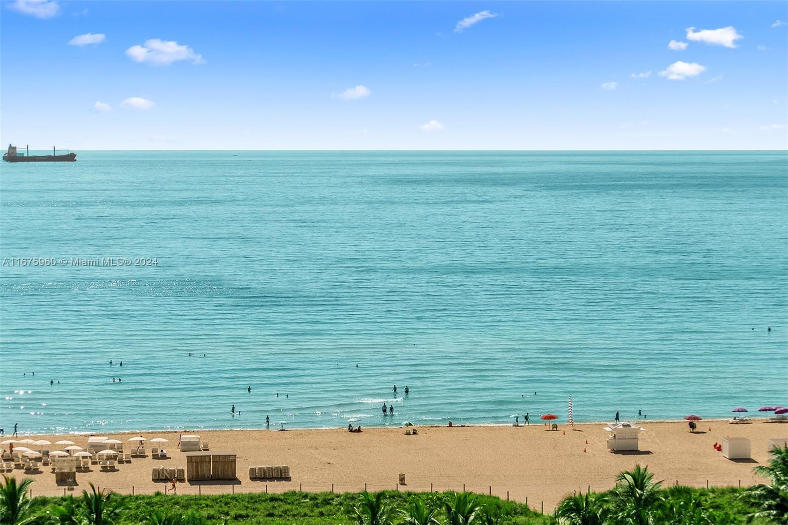 a view of an ocean beach