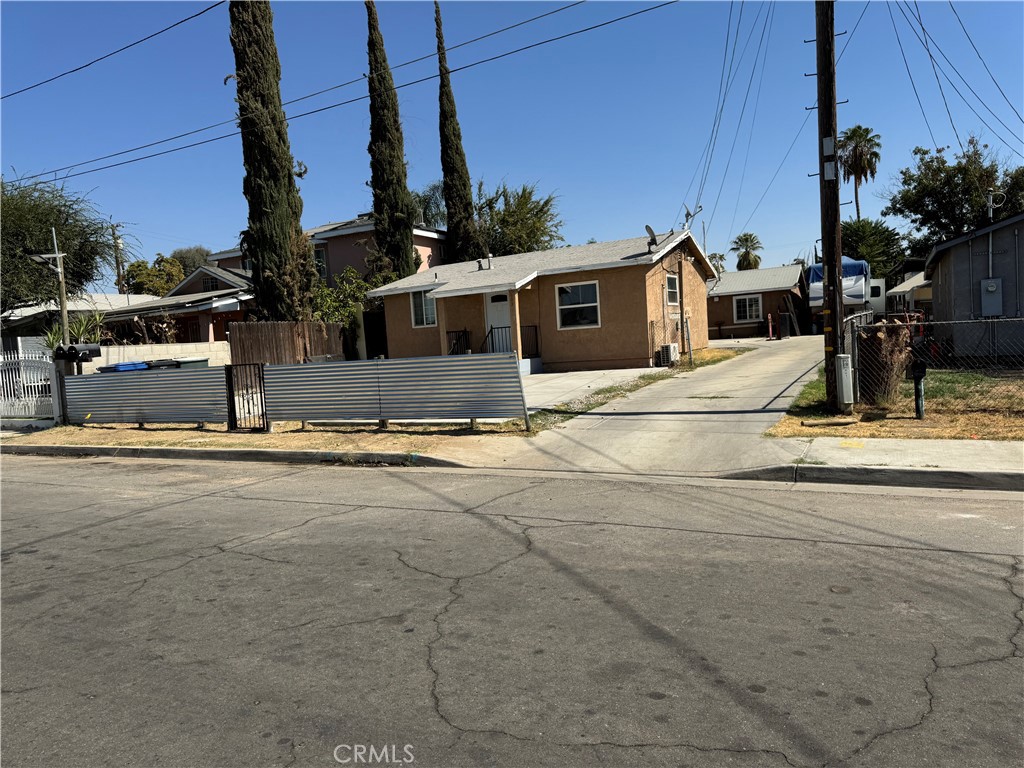 a view of a street with houses