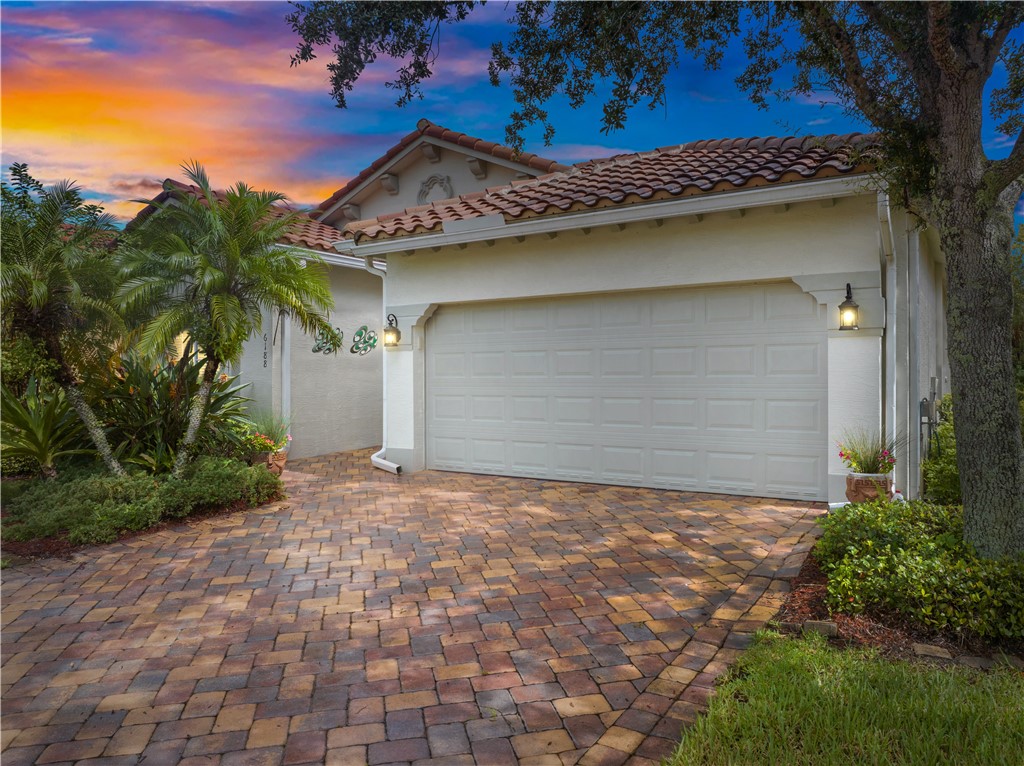 a view of a house with a garage