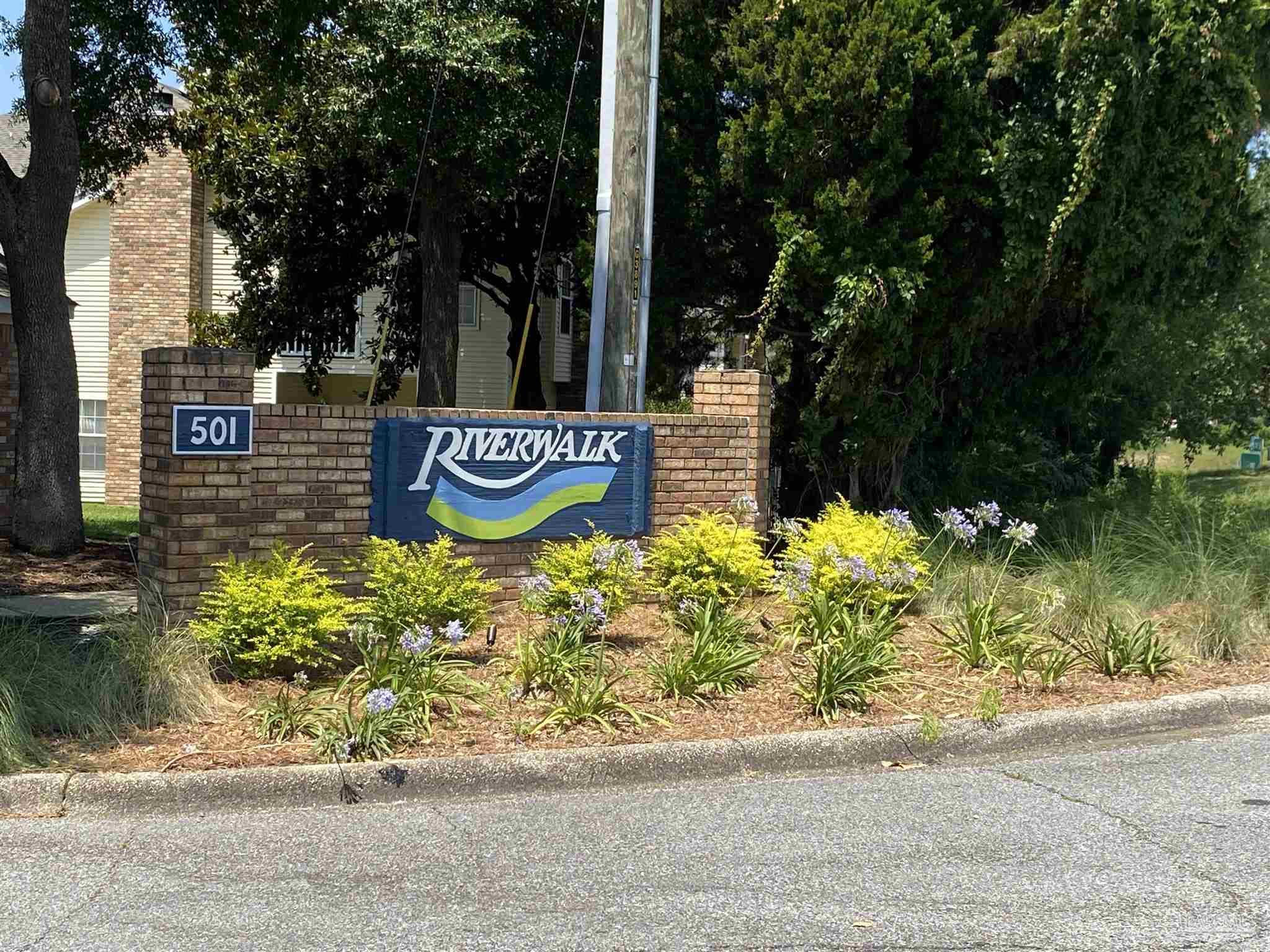 a view of street sign