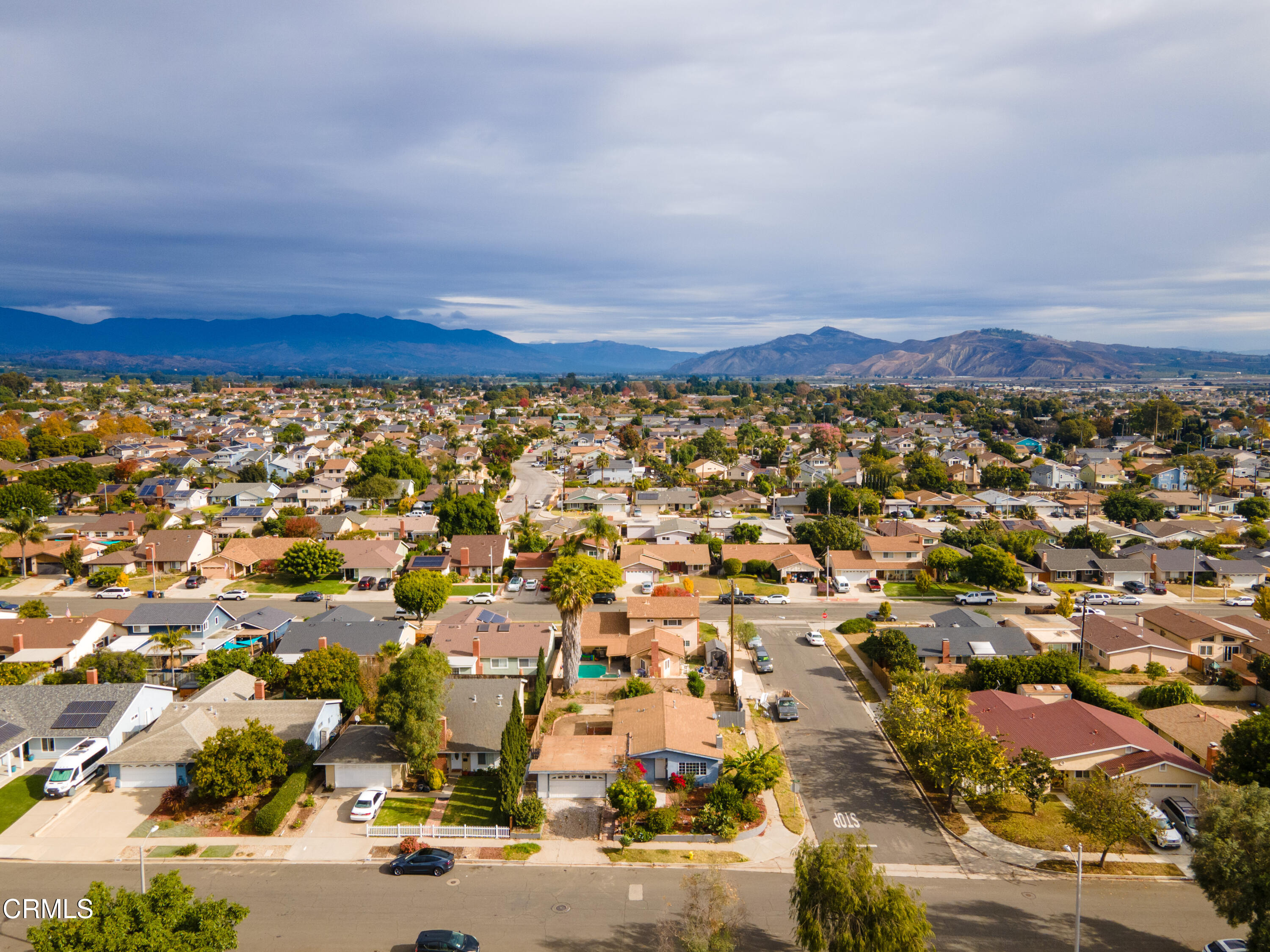 an aerial view of a city