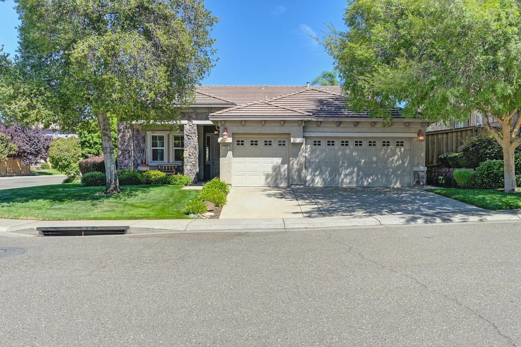 front view of a house with a street