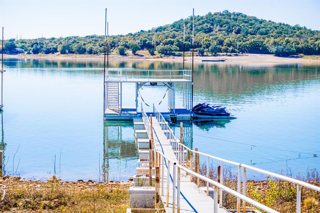 a view of a lake and trees