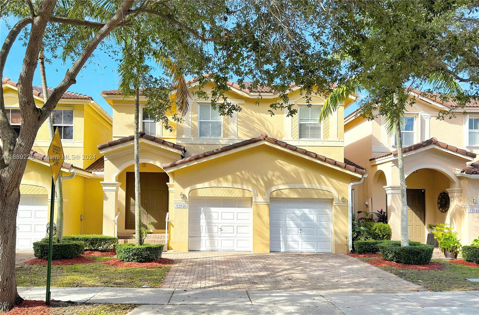 a front view of a house