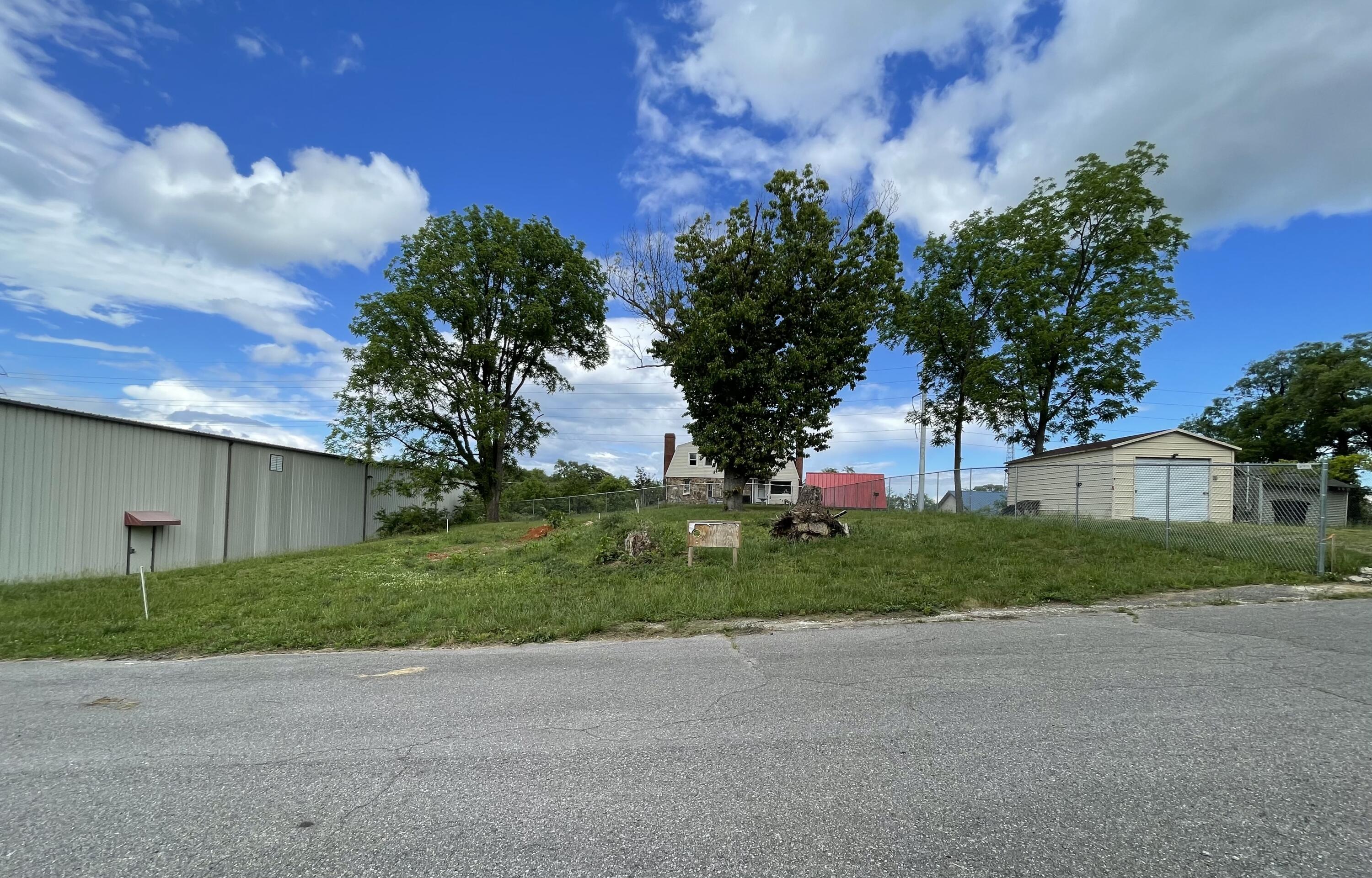 a view of a house with a yard and street