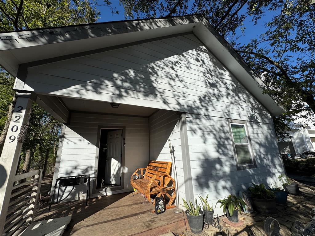 a view of a porch