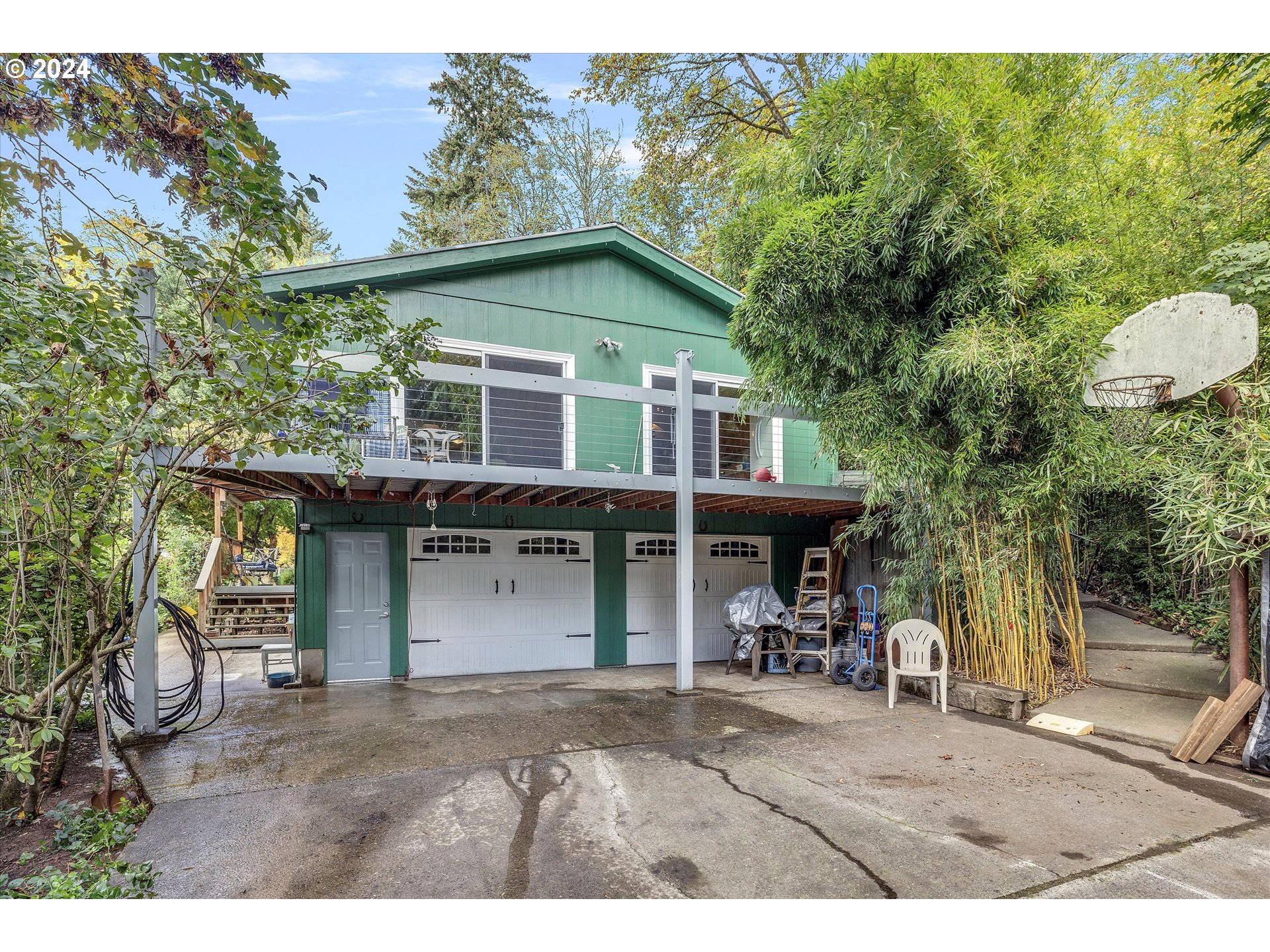 a view of a house with a patio