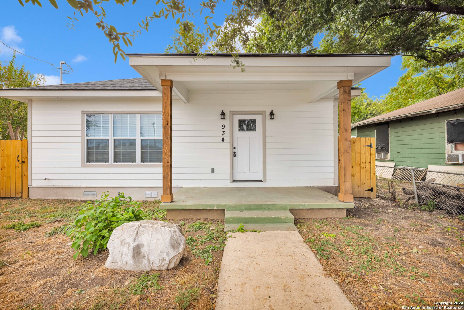 a front view of a house