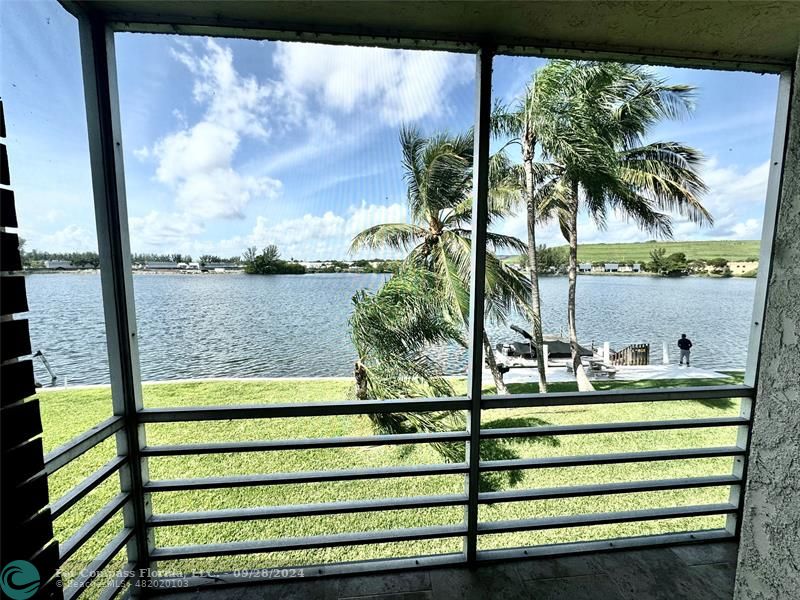 a view of lake from a window