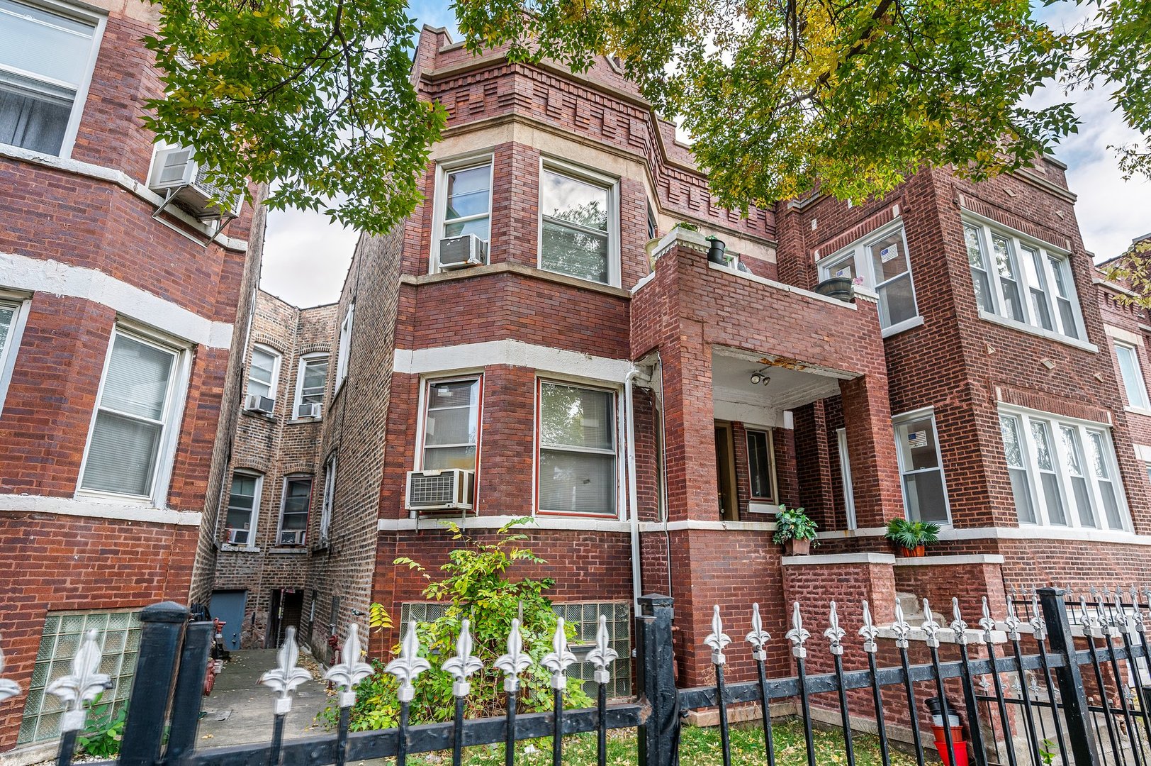 a front view of a house