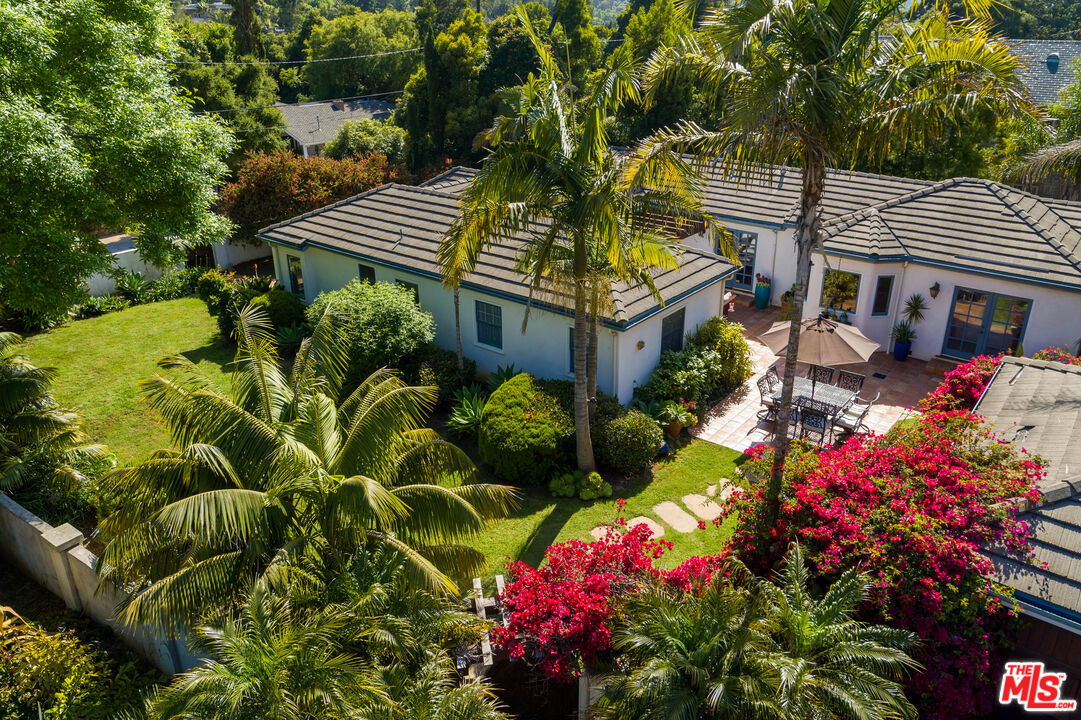 a aerial view of a house