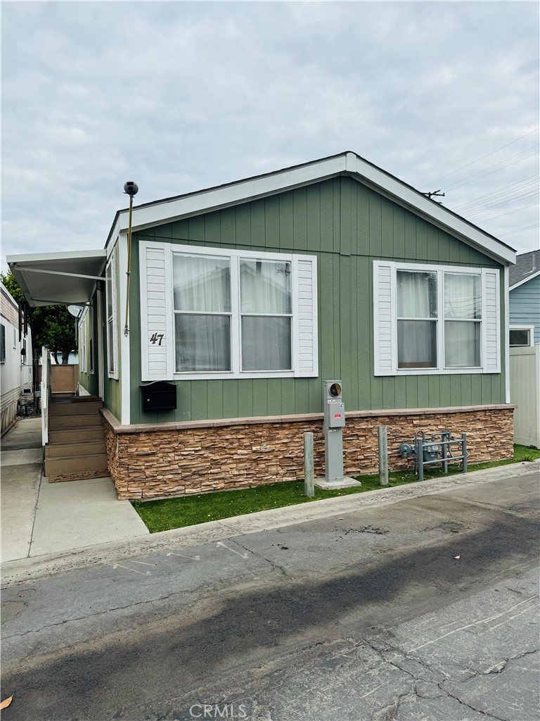 a front view of a house