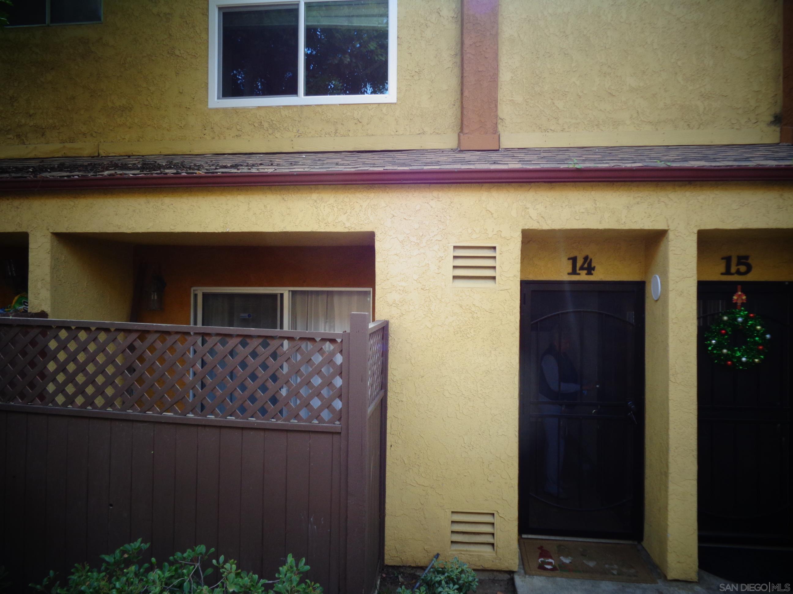 a view of front door of house